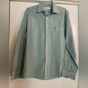 Austrian German Trachten Almsach Brand Men's Shirt EUC $29 Size Large, EU 41-42